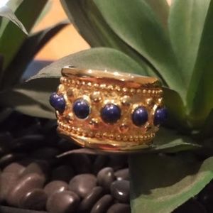 Gold Lapis Ring sz7.25